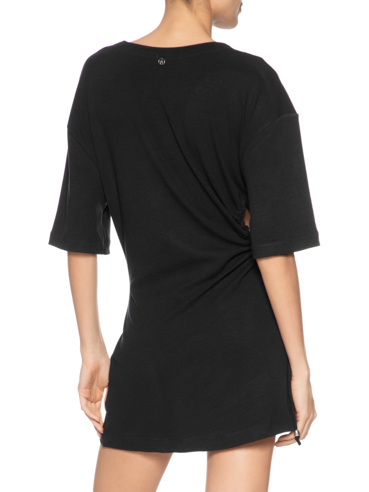 Vestido Curto Ajuste Lateral Preto Animale Jeans