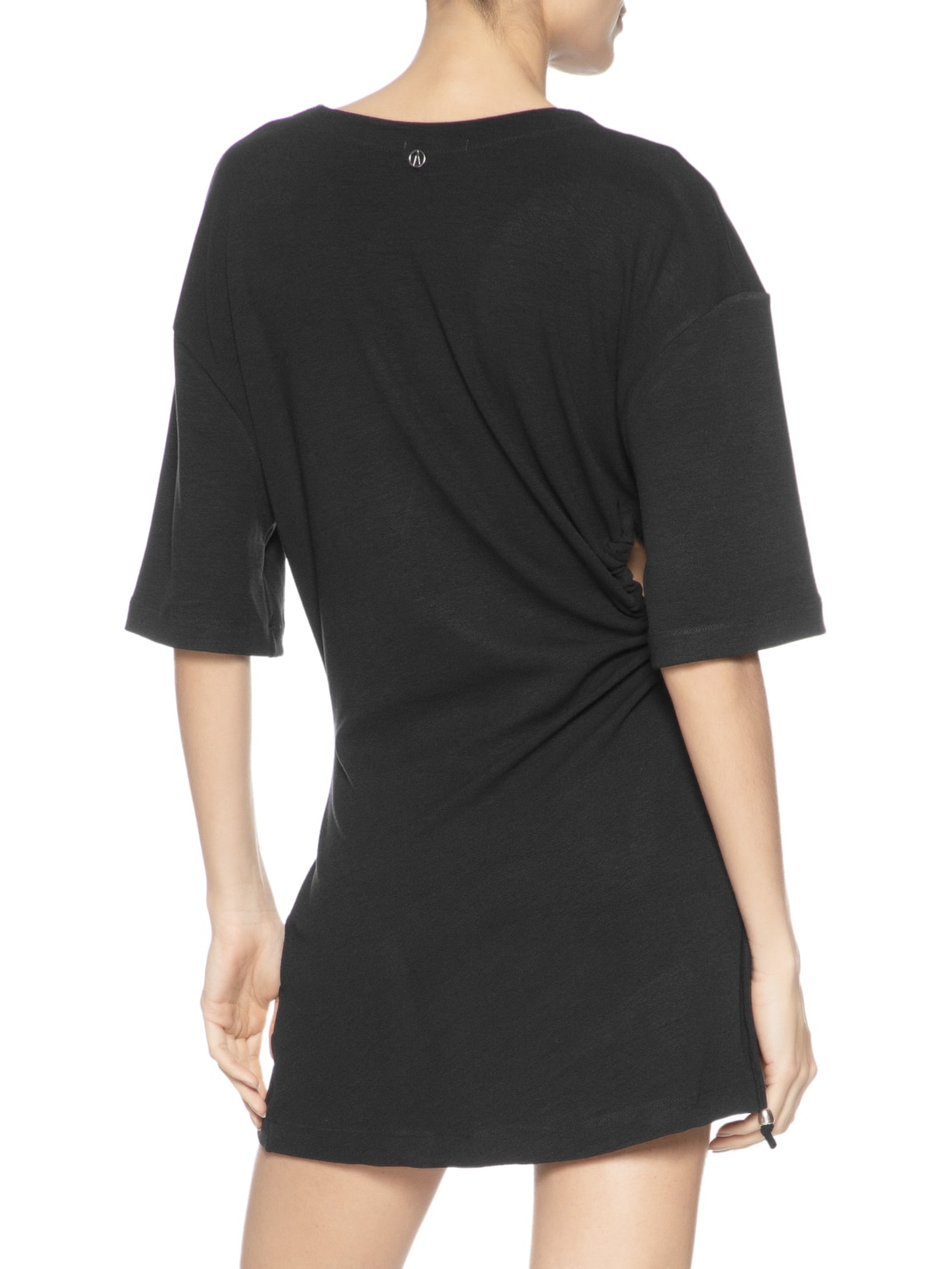 Vestido Curto Ajuste Lateral Preto Animale Jeans