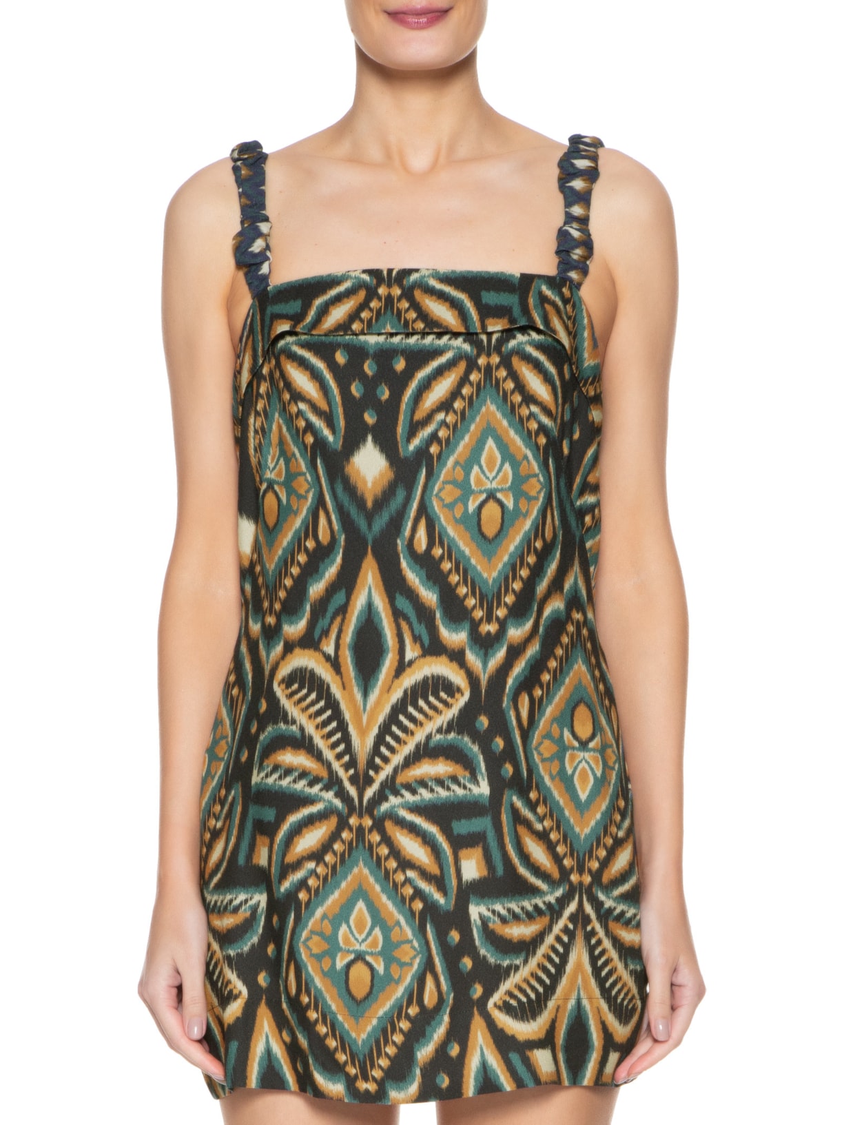 Vestido Curto Alba Azul Farm