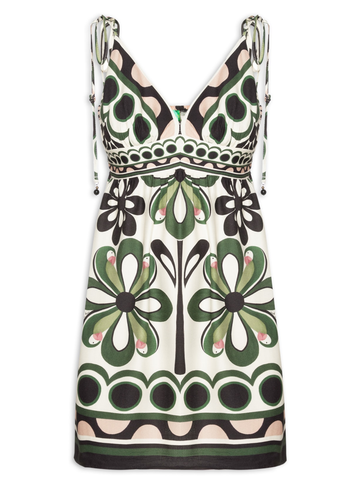 Vestido Curto Alça Florara – Preto Farm