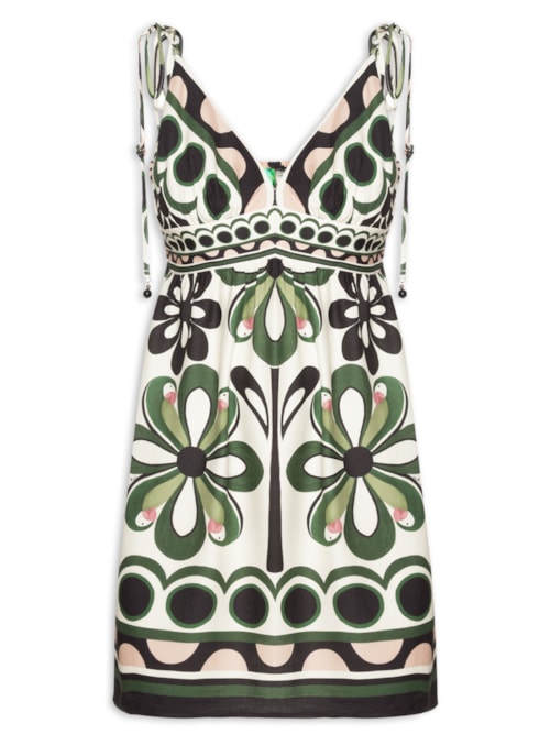Vestido Curto Alça Florara – Preto
