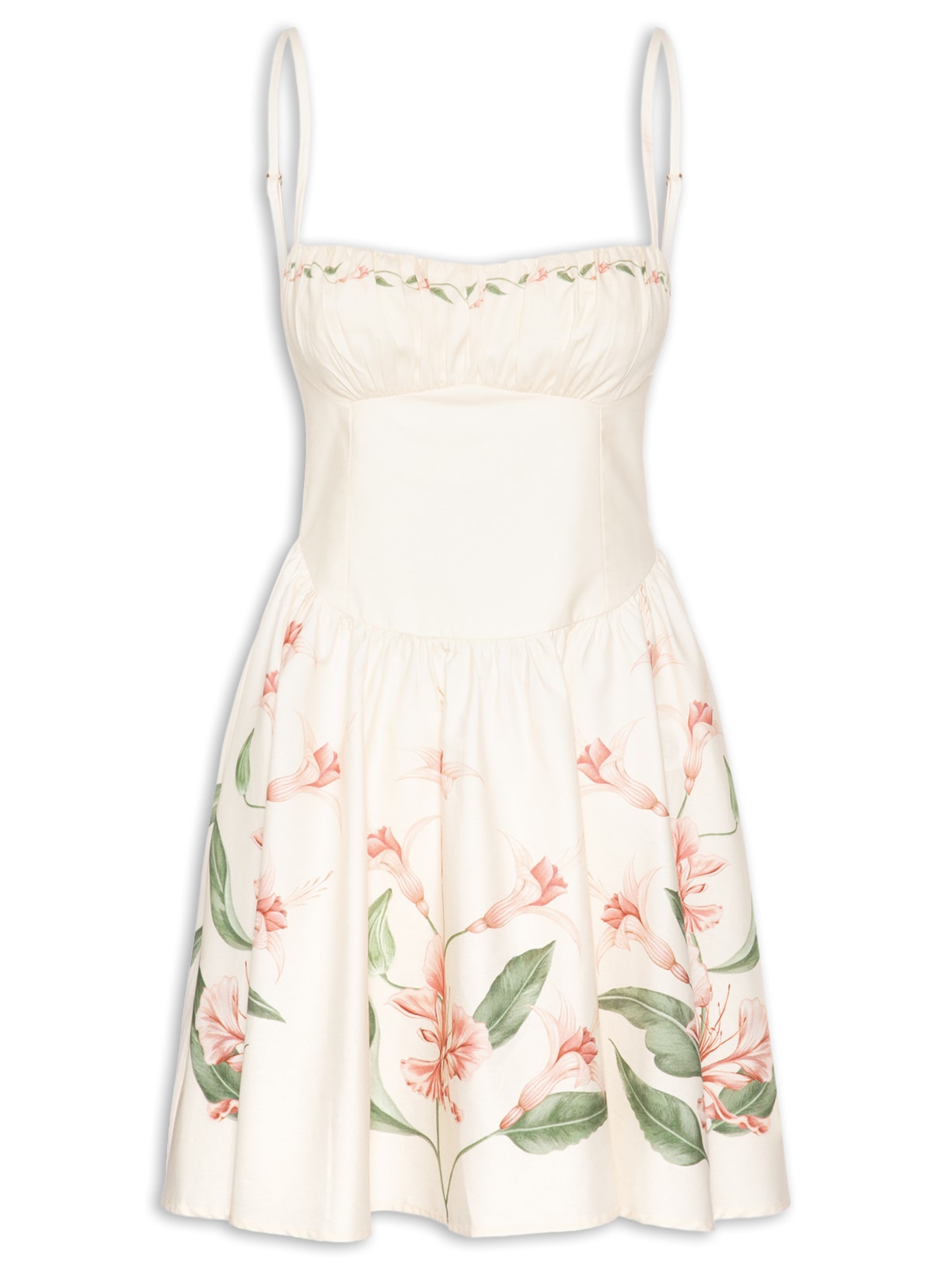 Vestido Curto Alcinha Brinco De Princesa Branco Farm