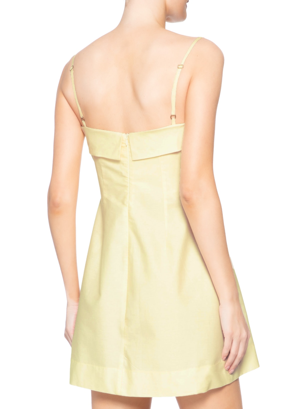 Vestido Curto Alcinha Chita Pintada Amarelo Farm