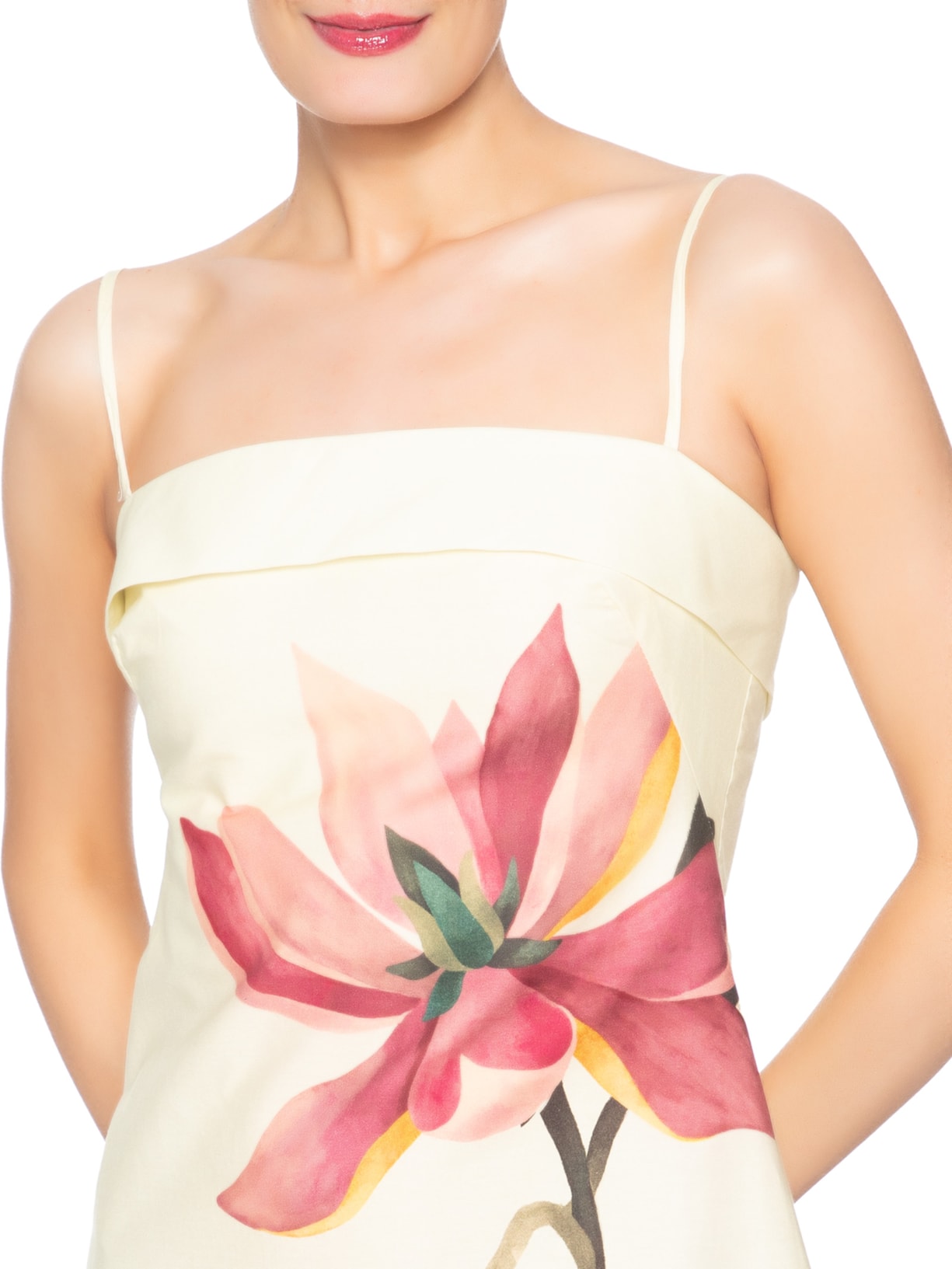 Vestido Curto Alcinha Chita Pintada  Off White Farm
