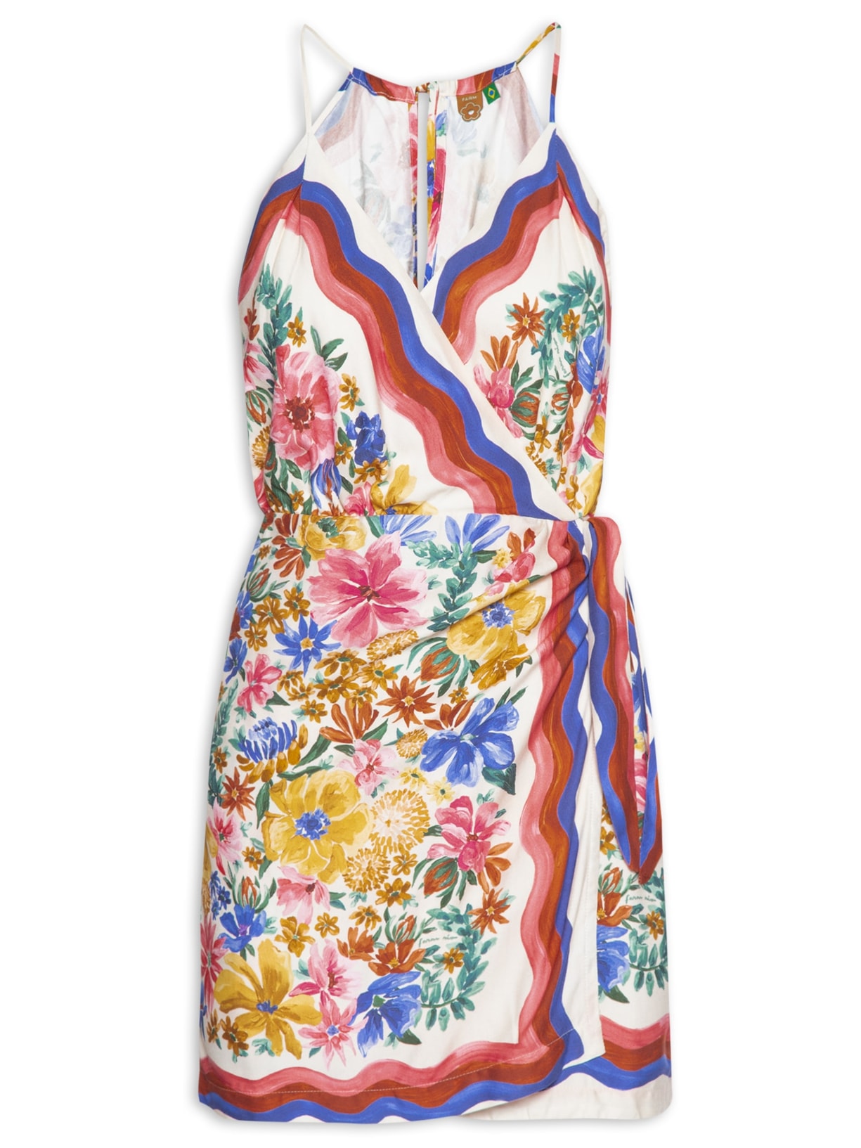 Vestido Curto Alcinha Lenço Floraline - Rosa