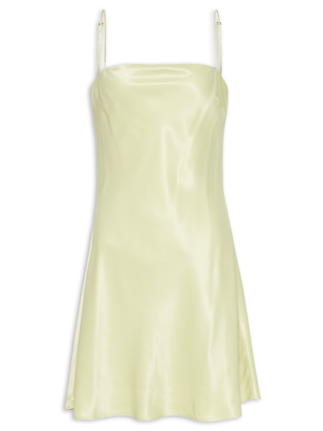 Vestido Curto Alcinhas Cetim - Verde