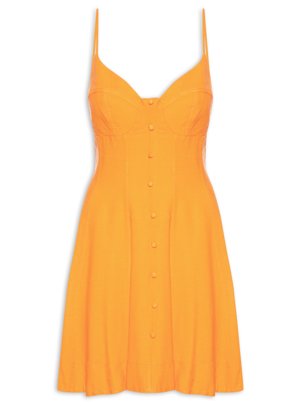 Vestido Curto Alcinhas - Laranja