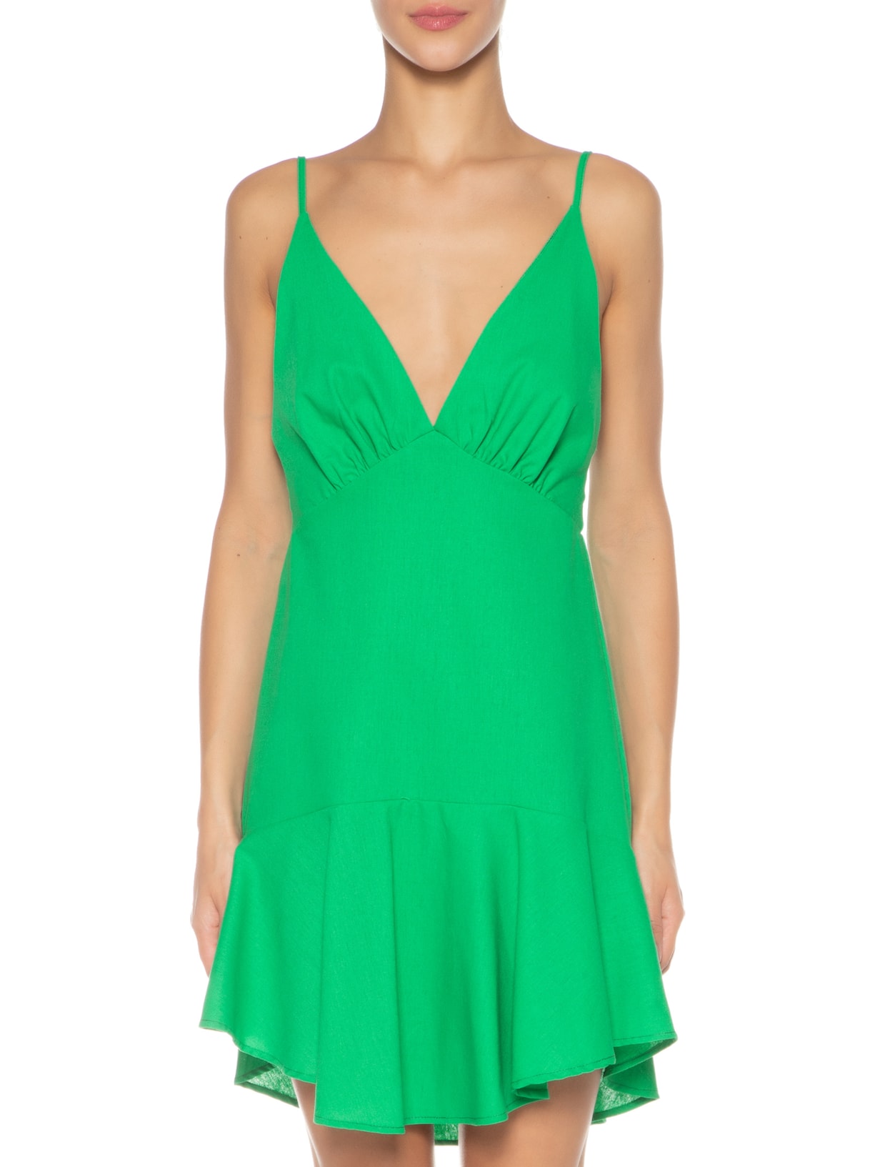 Vestido Curto Alcinhas Verde Farm