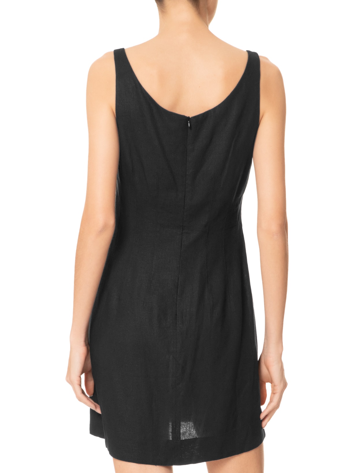 Vestido Curto Alfaiataria Preto Farm