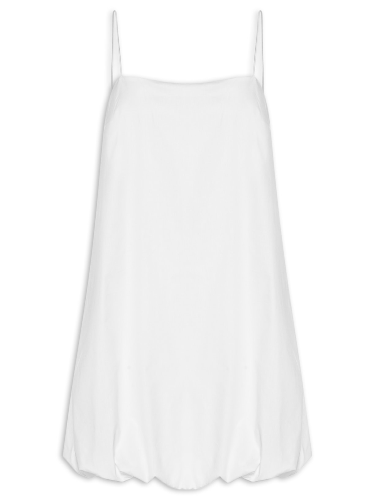 Vestido Curto Algodão Balonê - Branco