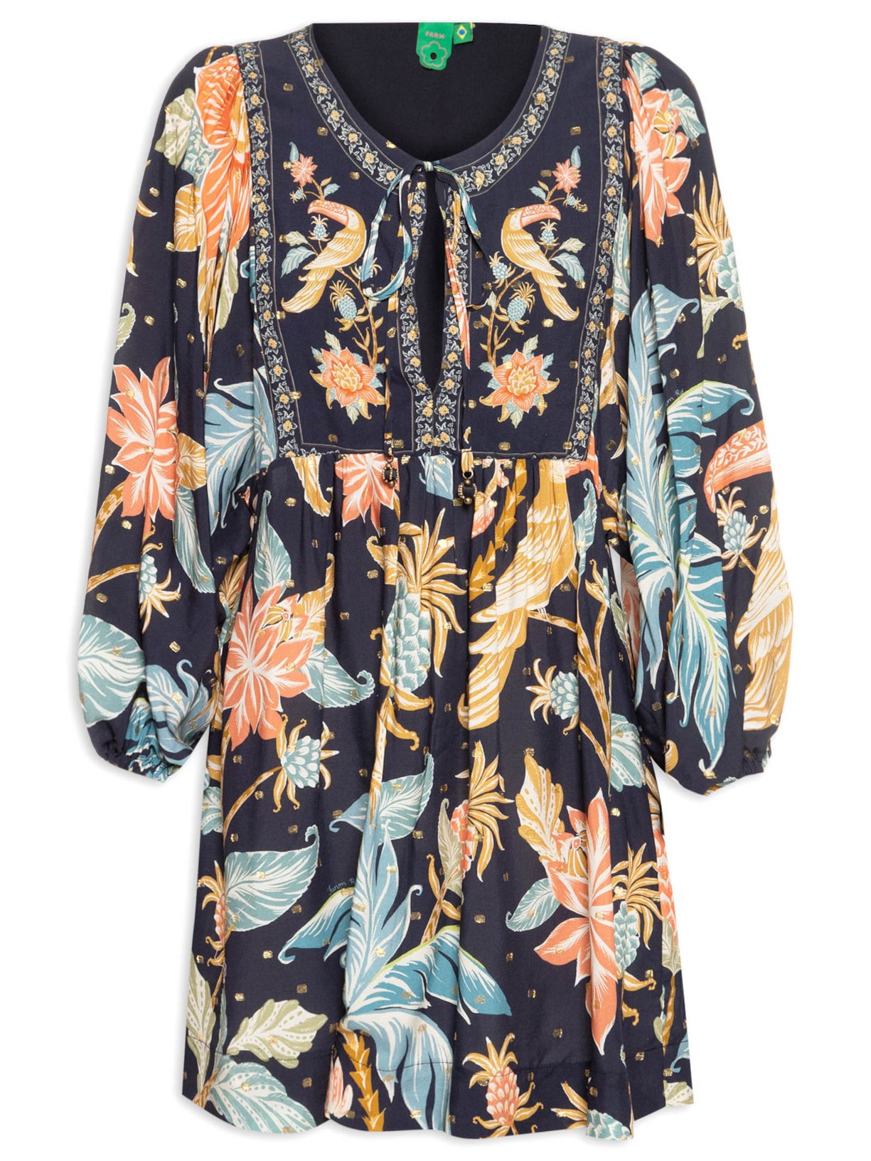 Vestido Curto Amalfi Azul Farm