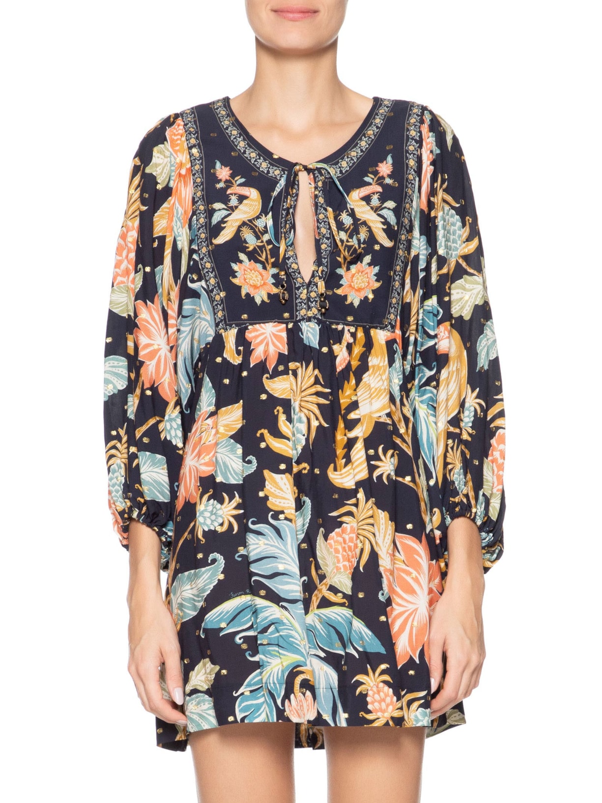 Vestido Curto Amalfi Azul Farm