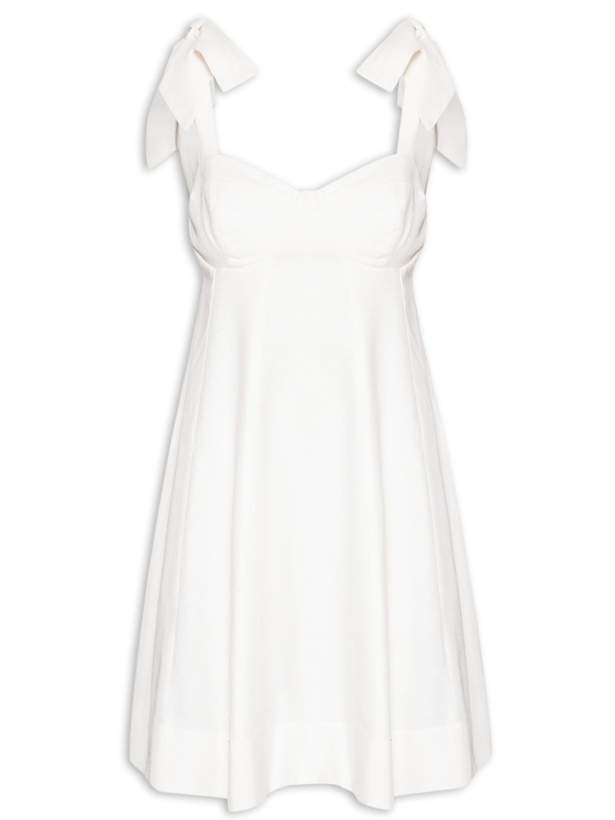 Vestido Curto Amarrações - Branco