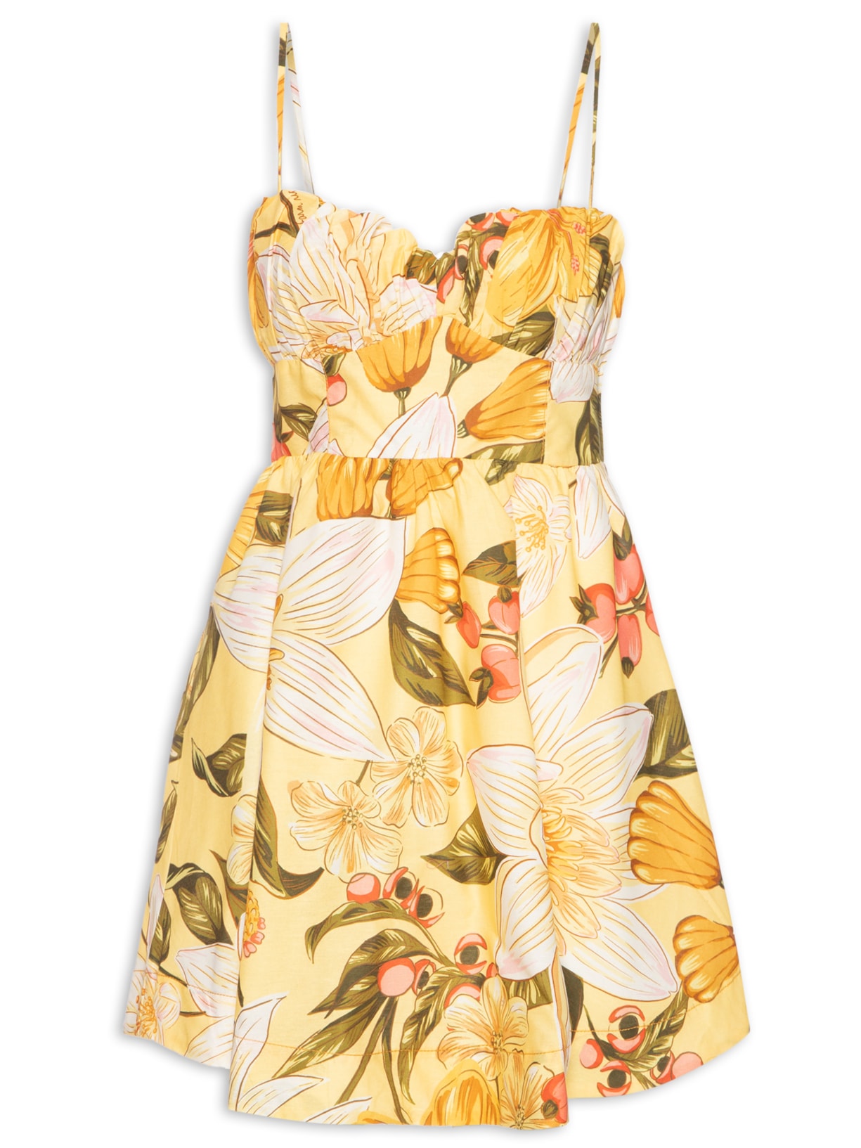 Vestido Curto Ararajuba Corrida - Amarelo