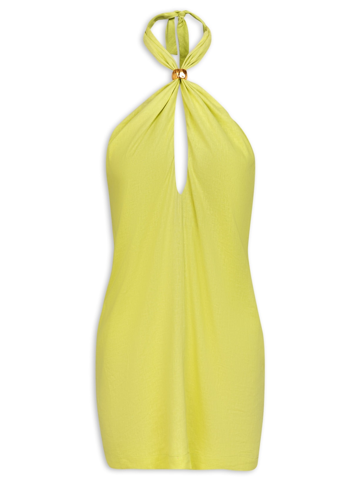 Vestido Curto Aster Det Amarelo Vix