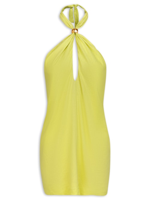 Vestido Curto Aster Det - Amarelo