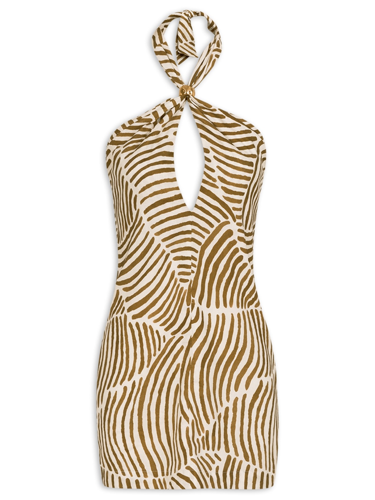 Vestido Curto Aster Marrom Vix