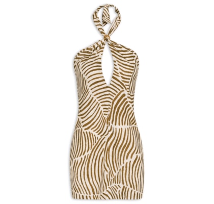 Vestido Curto Aster - Marrom