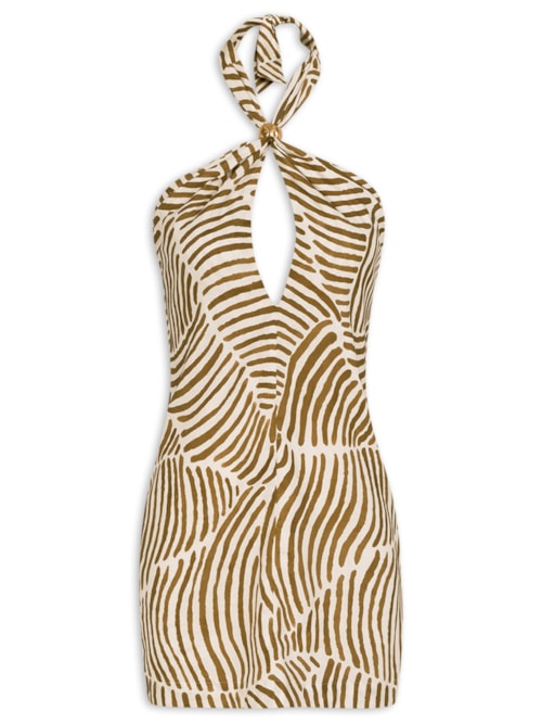 Vestido Curto Aster - Marrom