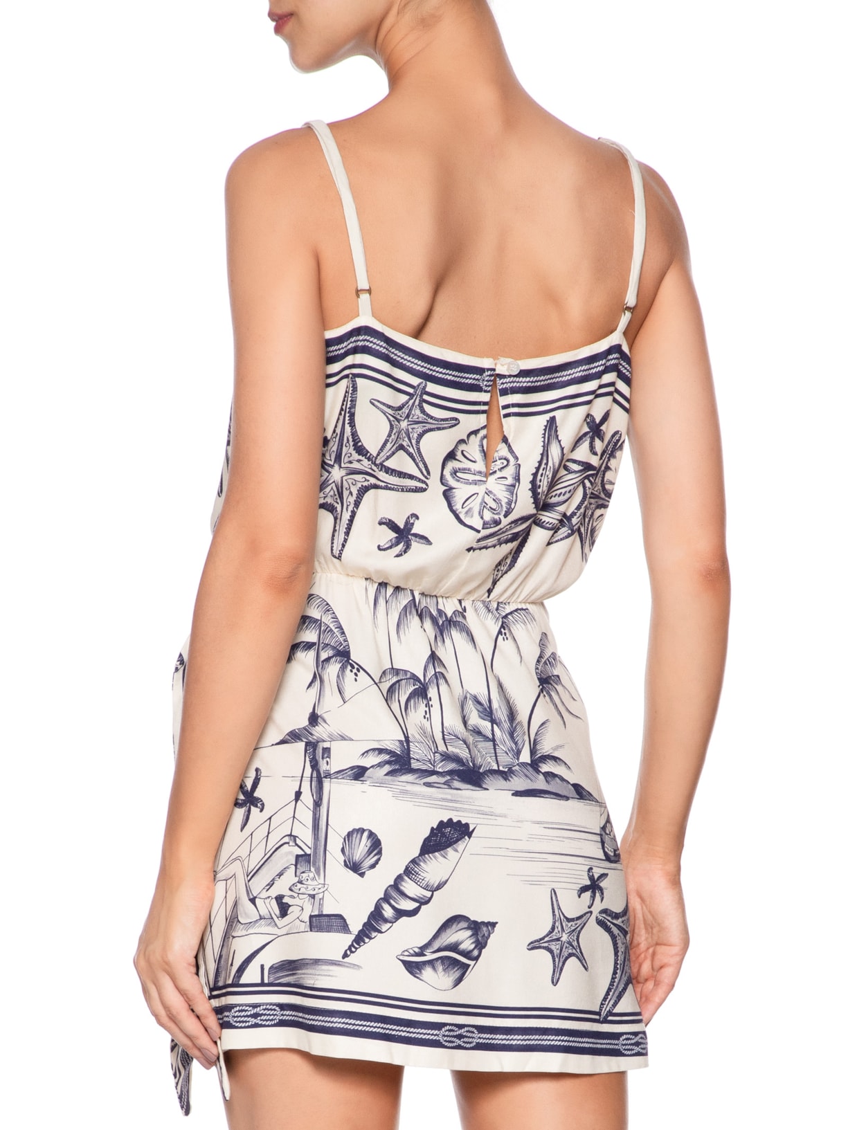 Vestido Curto Aventureiro Branco Farm