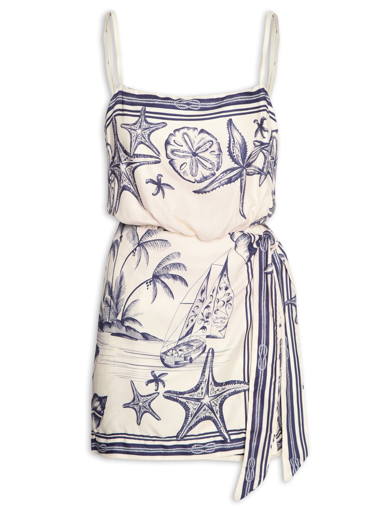 Vestido Curto Aventureiro Branco Farm