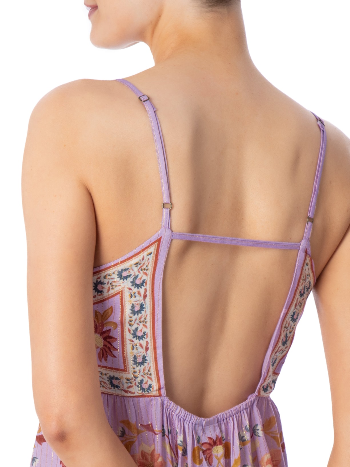 Vestido Curto Azulejo De Flor Roxo Farm