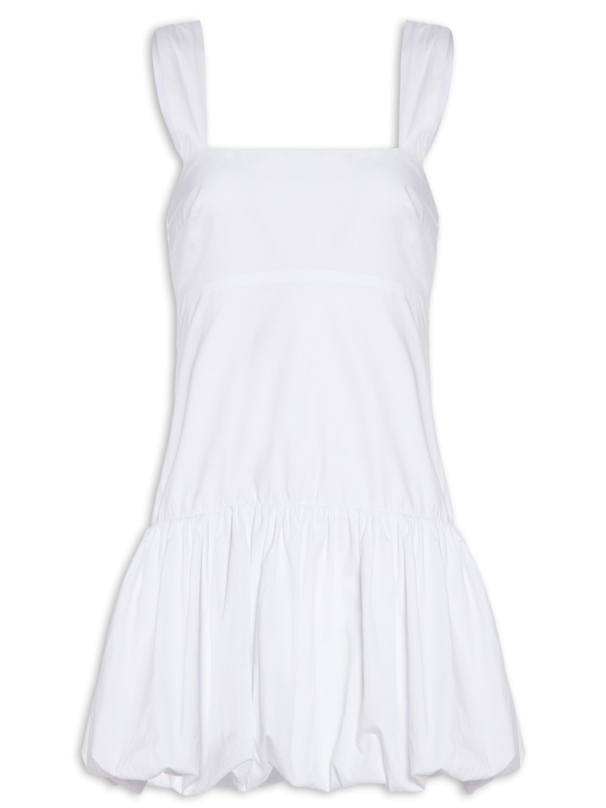 Vestido Curto Balonê Alças Branco Farm