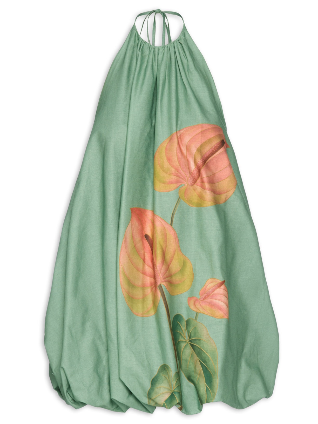 Vestido Curto Balone Anturio Verde Farm