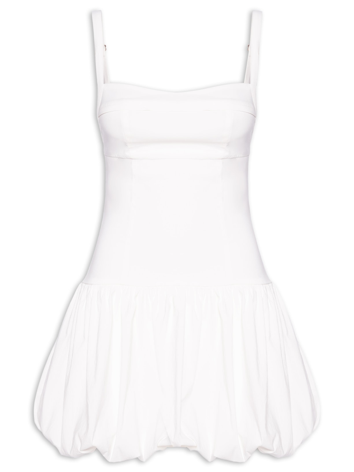 Vestido Curto Balonê - Off White
