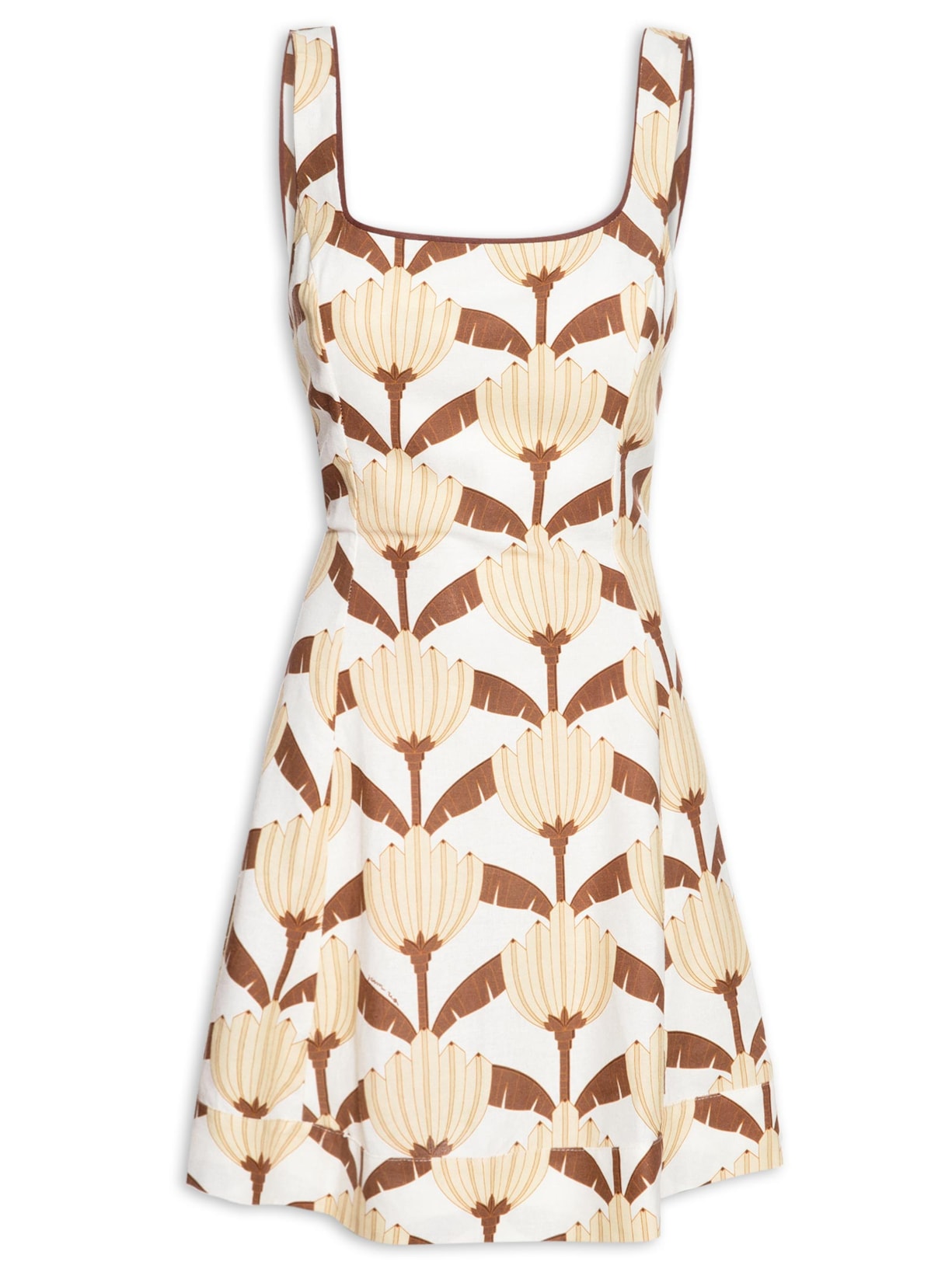 Vestido Curto Banana Deco - Amarelo