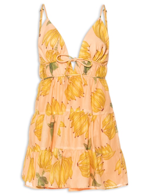 Vestido Curto Banana Prata - Rosa