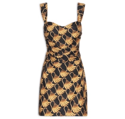 Vestido Curto Banana Tassel - Preto