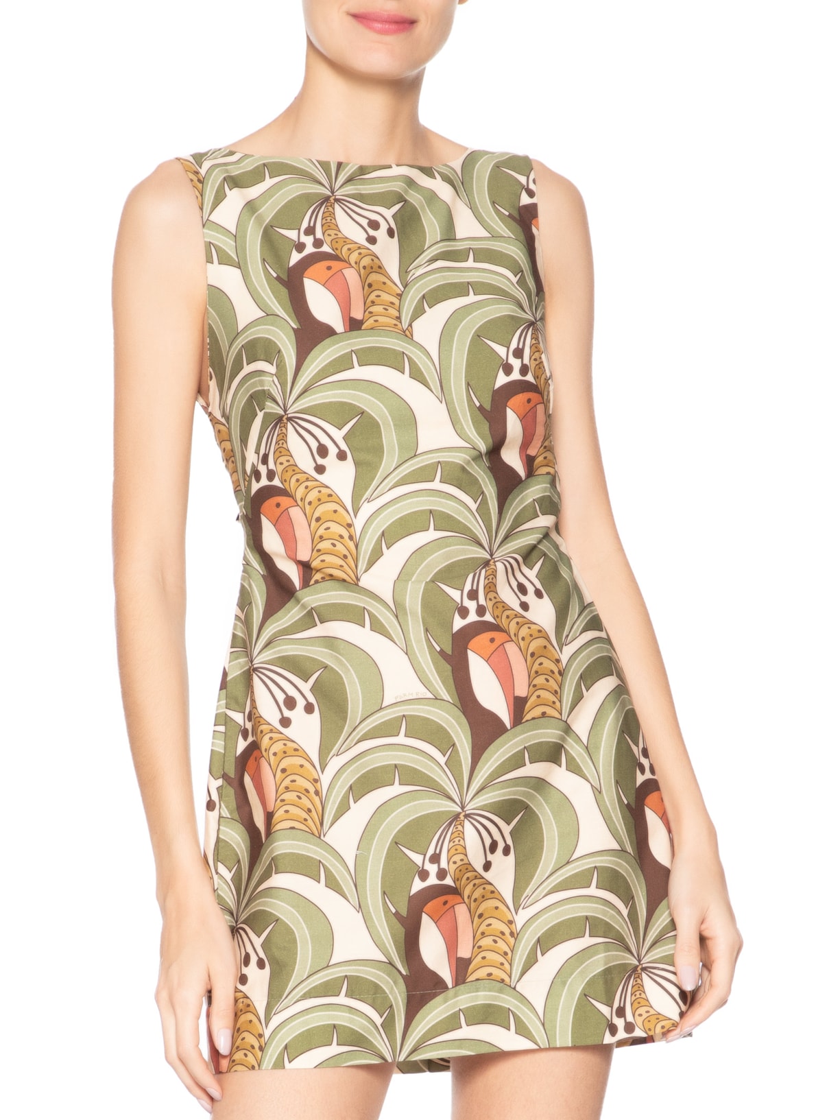 Vestido Curto Bananada De Tucano Verde Farm