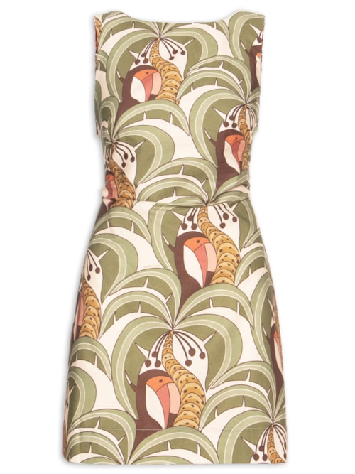Vestido Curto Bananada De Tucano - Verde