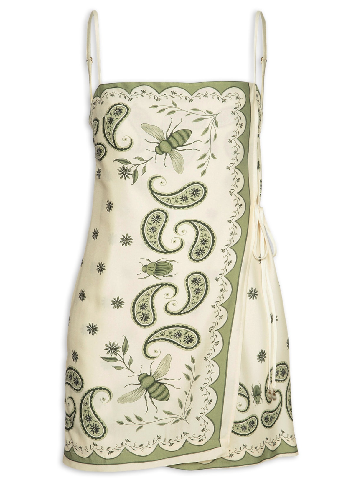 Vestido Curto Bandanas Jardim Verde Farm