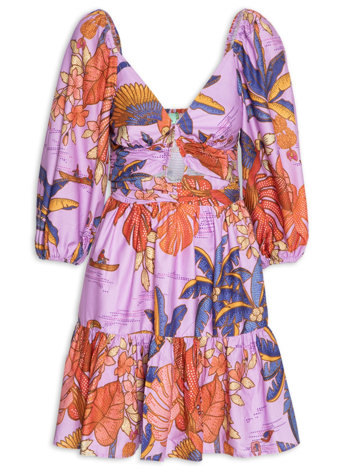 Vestido Curto Banho De Rio - Roxo