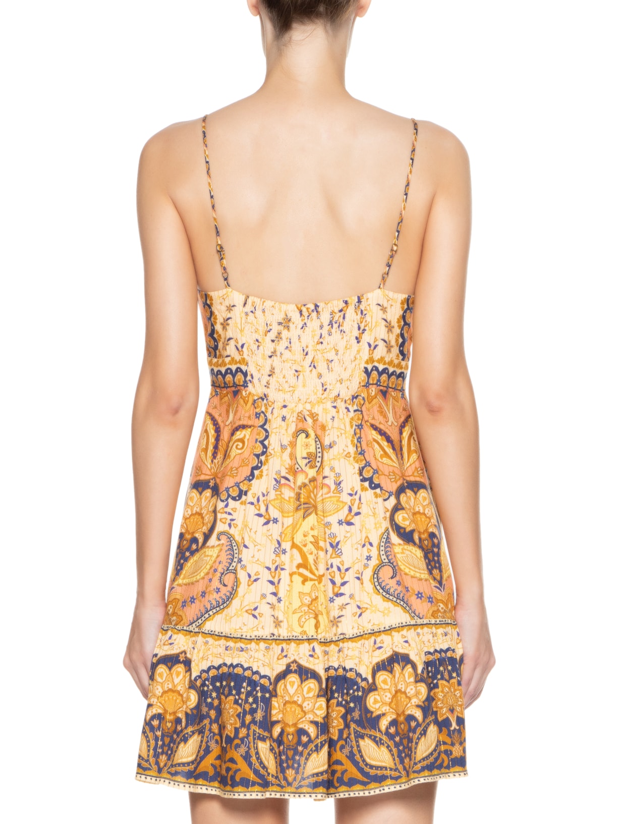 Vestido Curto Beleza Boho Amarelo Farm