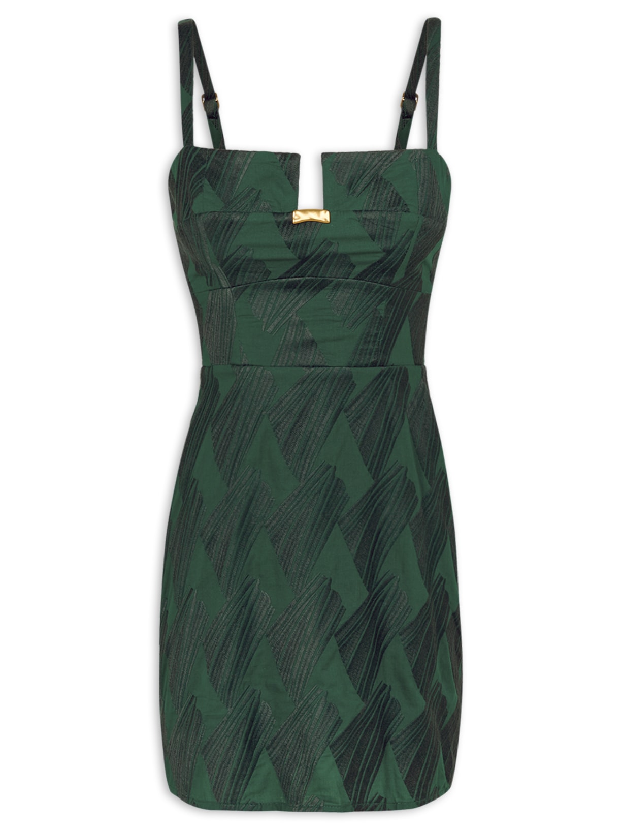 Vestido Curto Bella Det - Verde