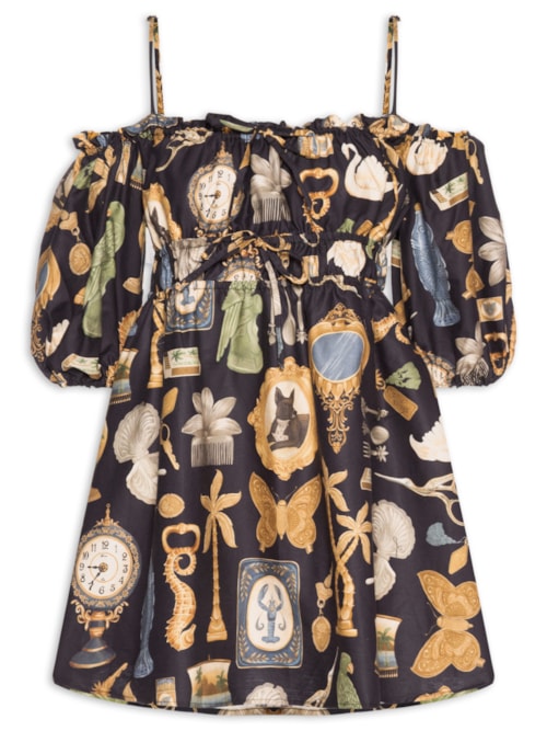 Vestido Curto Bibelô - Preto