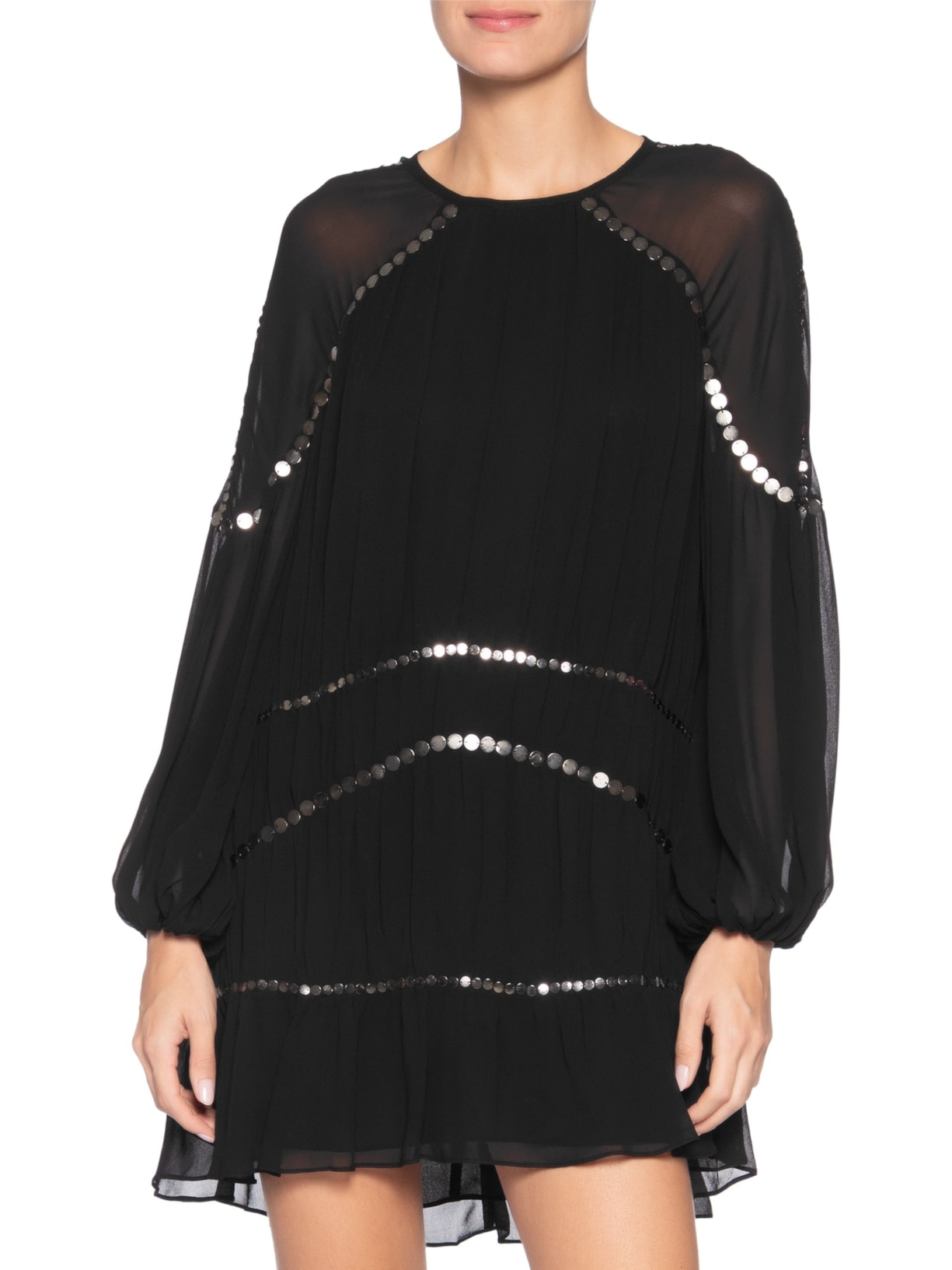Vestido Curto Boho Preto Animale