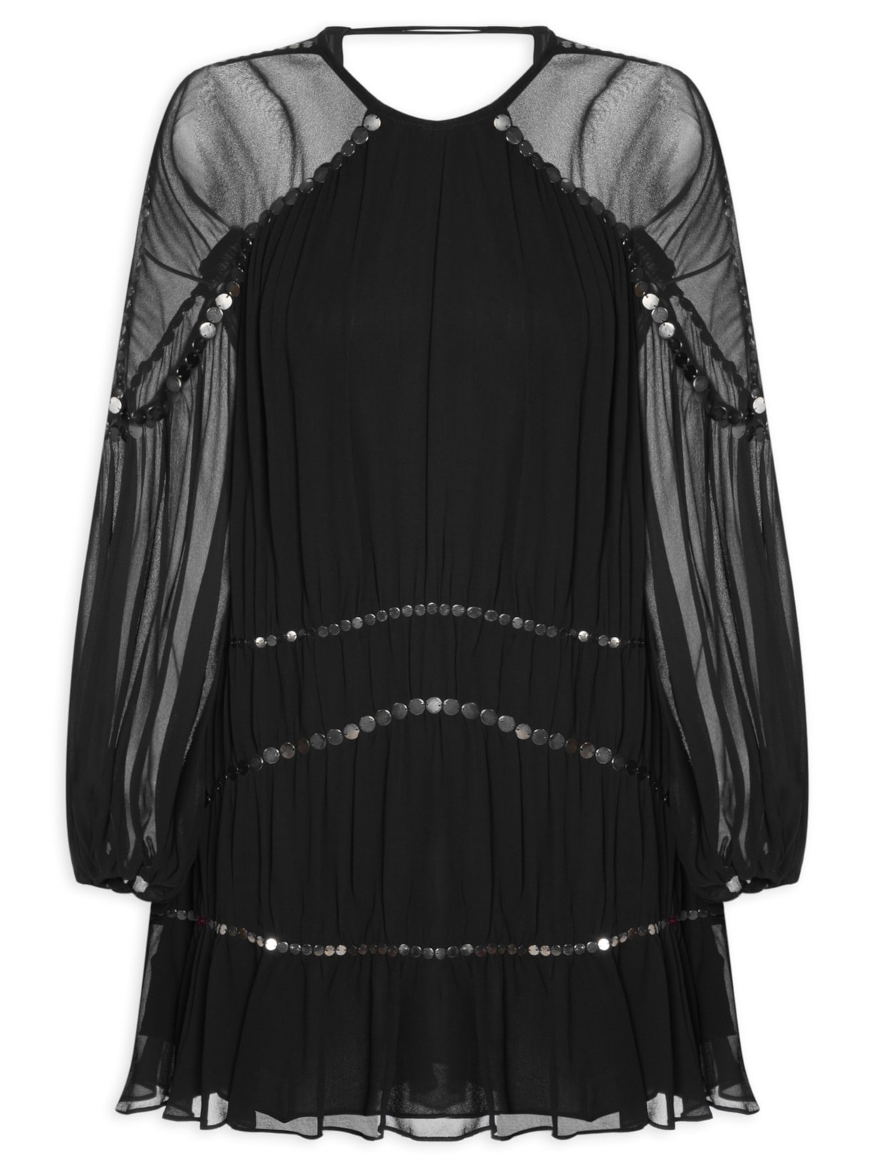 Vestido Curto Boho – Preto Animale