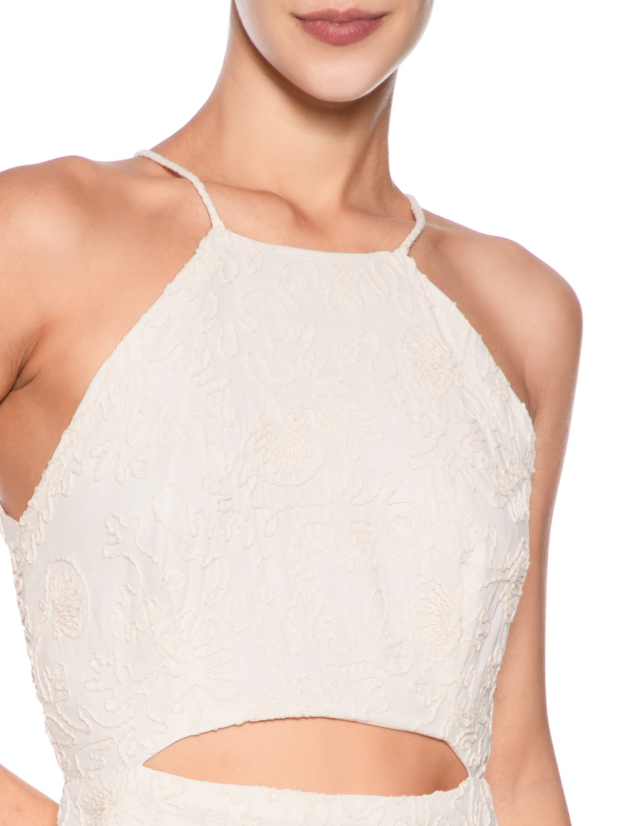 Vestido Curto Bordado Branco Dress To