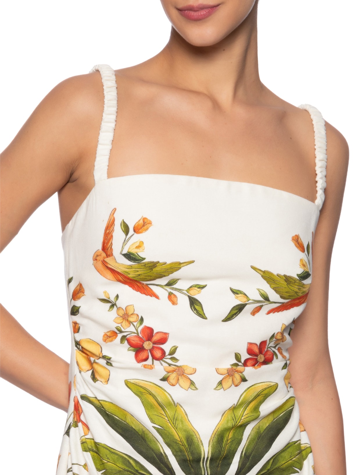 Vestido Curto Bosque Chic Branco Farm