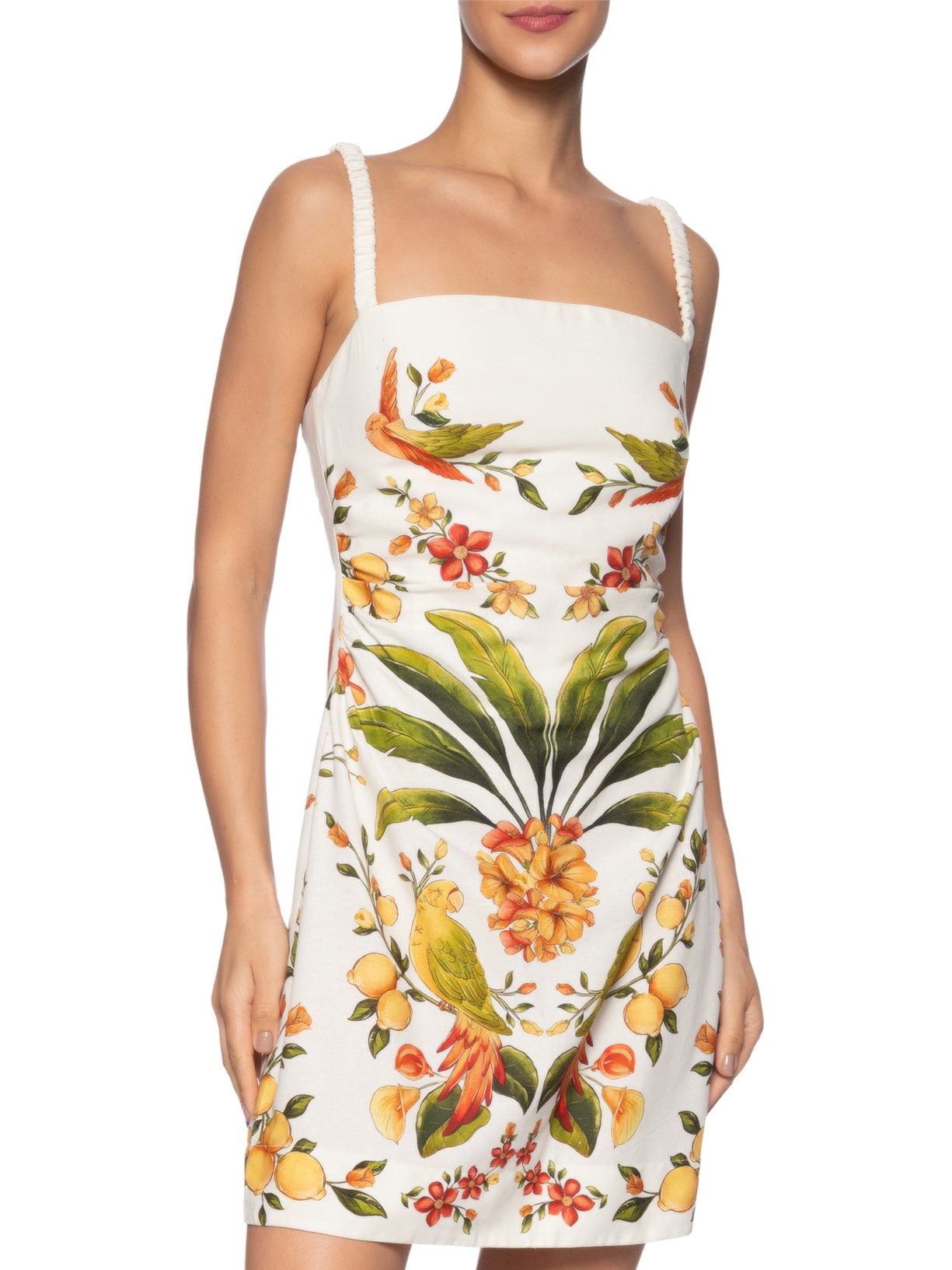 Vestido Curto Bosque Chic Branco Farm