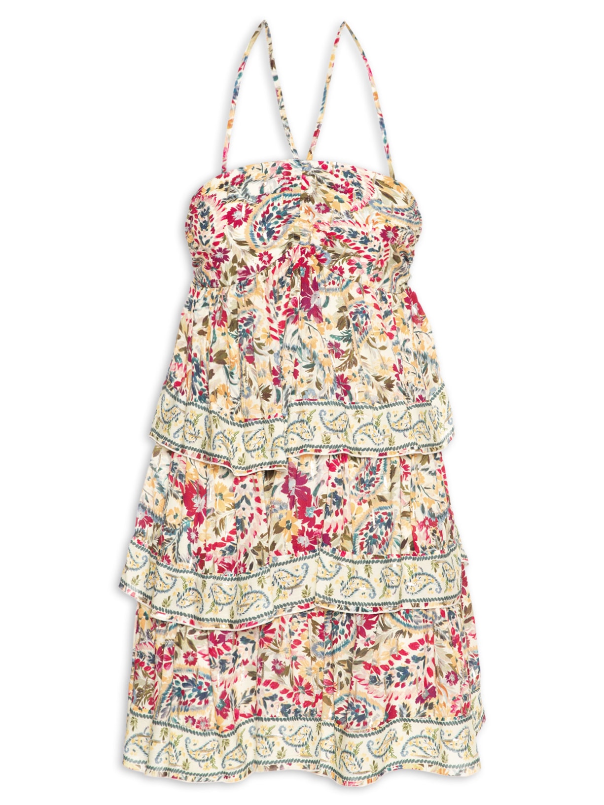 Vestido Curto Brisa De Flor Amarelo Farm