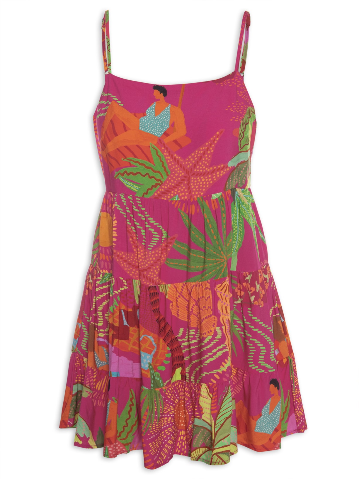 Vestido Curto Bronzeado - Rosa