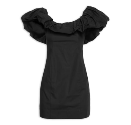 Vestido Curto Bufante - Preto