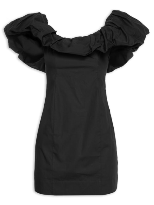 Vestido Curto Bufante - Preto