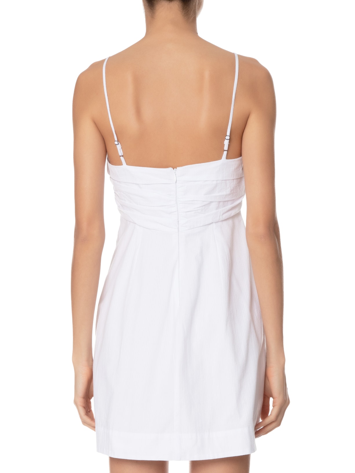 Vestido Curto Busto Franzido Branco Dress To