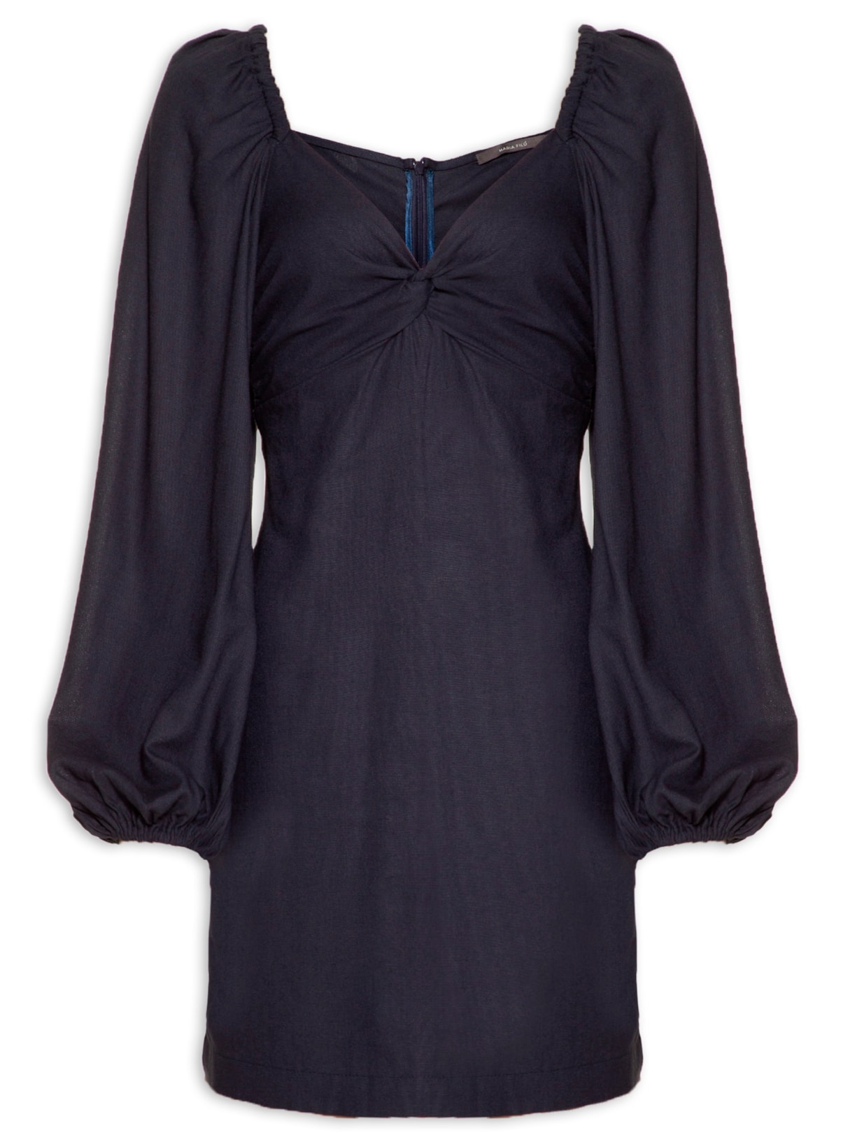 Vestido Curto Busto Franzido - Preto